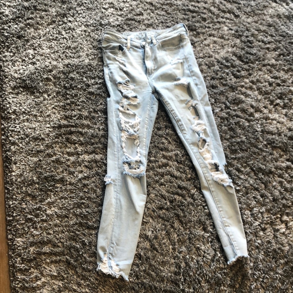 AE next level stretch distressed jeans